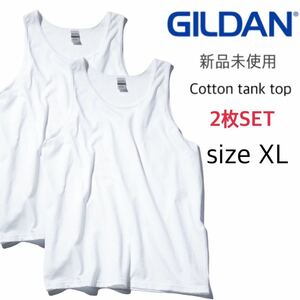 【ギルダン】新品未使用 ウルトラコットン 無地 タンクトップ 白 ホワイト XLサイズ 2枚セット GILDAN 2200