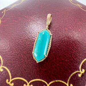  Agete turquoise necklace charm 