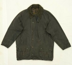 90s ヴィンテージ イングランド製 BARBOUR バブアー 3クレスト 旧タグ BEAUFORT オイルドジャケット ネイビー VINTAGE 90年代