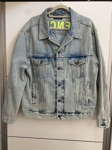 BALENCIAGA バレンシアガ LOGO DENIM Jacket バックロゴ 刺繍　ロゴオーバーサイズ デニムジャケット メンズ　　