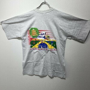 未使用　アイルトン　セナ　90’STシャツ　メンズL　大きいサイズ　 灰/グレー　ビッグロゴ　注目度NO1　デッドストック　F1　ホンダK2889