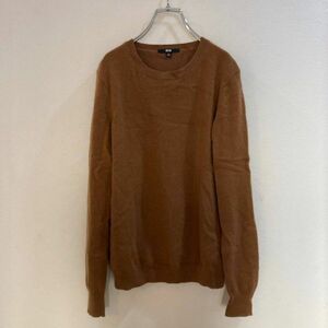 UNIQLO/ユニクロ 長袖 カシミヤセーター ブラウン 茶 レディース XL