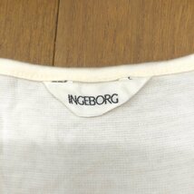 INGEBORG インゲボルグ レース装飾 カットソー 9(M) アイボリー 半袖 Tシャツ 国内正規品 レディース 女性用_画像3