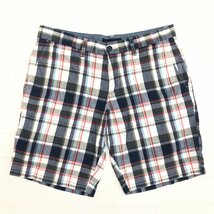 TOMMY HILFIGER トミーヒルフィガー マドラスチェック チノショーツ 34 w90 ハーフパンツ 短パン 特大 大きい 2L LL XL メンズ 紳士_画像1