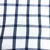 UNITED ARROWS GLR ユナイテッドアローズ チェック柄 B.D. シャツ S 白×紺 ホワイト ネイビー 半袖 国内正規品 メンズ 紳士_画像5