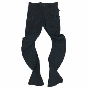 ●THE TWELVE ザトゥエルブ ストレッチ シャーリング パンツ 48 w80 黒 ブラック 3D 立体裁断 日本製 国内正規品 メンズ 紳士