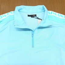 新品 AIMANT GOLF エマンゴルフ 定価9,000円＋税 吸水速乾 ドライ ゴルフシャツ M ミント 半袖 ハーフジップ メンズ 紳士 未使用_画像4