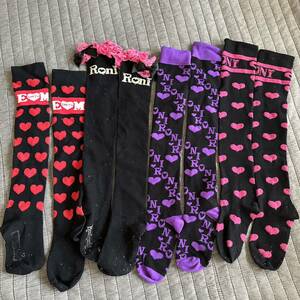 RONIroni.& Earth Magic knee knee-high socks socks 4 pairs set 16~18cm over knee-high 