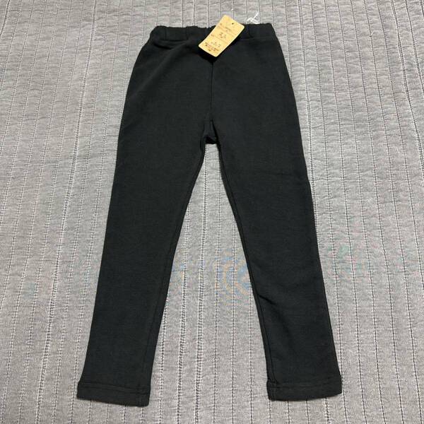 新品ウエストゴムやわらかスキニーパンツ 100ブラック 男女 子供服キッズ スウェットパンツ