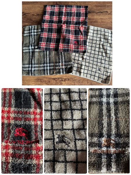 未使用Burberryバーバリーチェックハンカチタオル3枚 メンズ レディース タオルハンカチ 社会人 大学生は