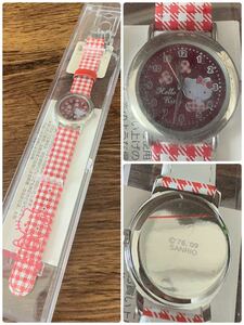  unused Sanrio buy Hello Kitty HELLO KITTY in the case wristwatch regular price 3150 jpy collection collector Sanrio silver chewing gum check 