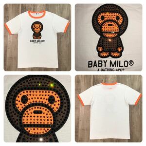 スワロフスキー マイロ Tシャツ Mサイズ a bathing ape BAPE swarovski milo エイプ ベイプ ラインストーン NIGO w821