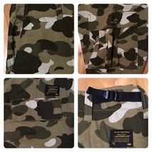 Beige camo カーゴ ハーフパンツ Mサイズ a bathing ape BAPE shorts pants エイプ ベイプ アベイシングエイプ 迷彩 ショーツ m6746_画像6