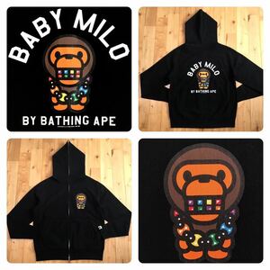 マイロ フルジップ パーカー Sサイズ black a bathing ape BAPE BABY milo full zip hoodie エイプ ベイプ アベイシングエイプ NIGO w1