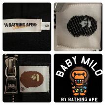 マイロ フルジップ パーカー Sサイズ black a bathing ape BAPE BABY milo full zip hoodie エイプ ベイプ アベイシングエイプ NIGO w1_画像9