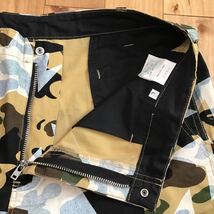 BAPESTA 1st camo yellow ハーフパンツ Lサイズ a bathing ape BAPE STA ショーツ エイプ ベイプ アベイシングエイプ shorts star w75_画像3