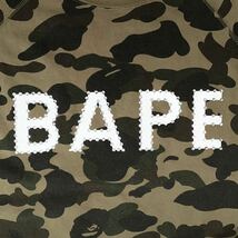 スワロフスキー BAPE LOGO 半袖 スウェット Mサイズ a bathing ape BAPE camo swarovski ラインストーン エイプ ベイプ 迷彩 w598_画像3