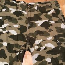 Beige camo カーゴ ハーフパンツ Mサイズ a bathing ape BAPE shorts pants エイプ ベイプ アベイシングエイプ 迷彩 ショーツ m6746_画像7