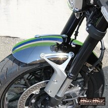 MADMAX バイク用品 KAWASAKI カワサキ Z900RS/カフェ用 フロントフェンダー ブラックメッキ/外装 補修 修理 カスタム【送料800円】_画像5