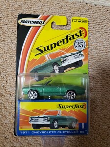 1971シボレーシェベル　MATCHBOX マッチボックス 1/64 Superfast 9 CHEVROLET CHEVELLE SS