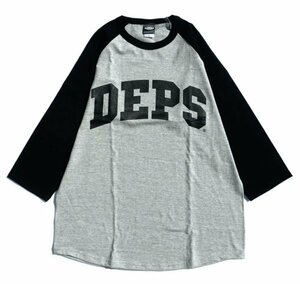 L　GRAY×BLACK★depsアーチロゴTEE★deps ARCH LOGO R/S TEE★七分袖★ロンT★Tシャツ★deps★デプス★奥村和正★木村健太★山田祐五