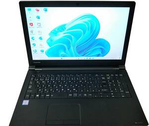 ★【驚速 TOSHIBA B55/M i3-7020U 2.3GHz x4+8GB+SSD120GB 15.6インチノートPC】Win11+Office2021 Pro/WEBカメラ/HDMI■D090429