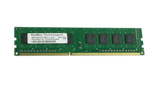 【中古パーツ】PC3 本体用 DDR3 メモリ SanMax Technologies 4GB 1R*8 9C3-12800U-11-10-A0 4GBx1枚　計4GB ■Ｍ（124）