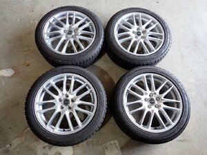 YS0797【送料無料205/50R17】インプレッサG4 インプレッサスポーツなどに ヨコハマ 中古スタッドレス ★17×7J 100/5H ET53★