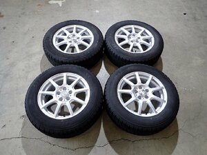 YS0962【送料無料195/65R15】プリウス ウィッシュ アリオン オーパなどに 中古スタッドレス ▼15×6J 100/5H ET43▼