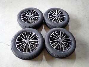 YS1276【送料無料175/65R15】アクア スペイド フィット キューブ スイフト等 中古スタッドレス ●15×5.5J 100/4H ET43●