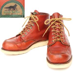 (31577)94年製REDWING875レッドウィング6.5E約24.5cm (半円犬タグ半円タグ旧犬タグ赤茶オロラセット90年代ヴィンテージ刻印ブラウン)