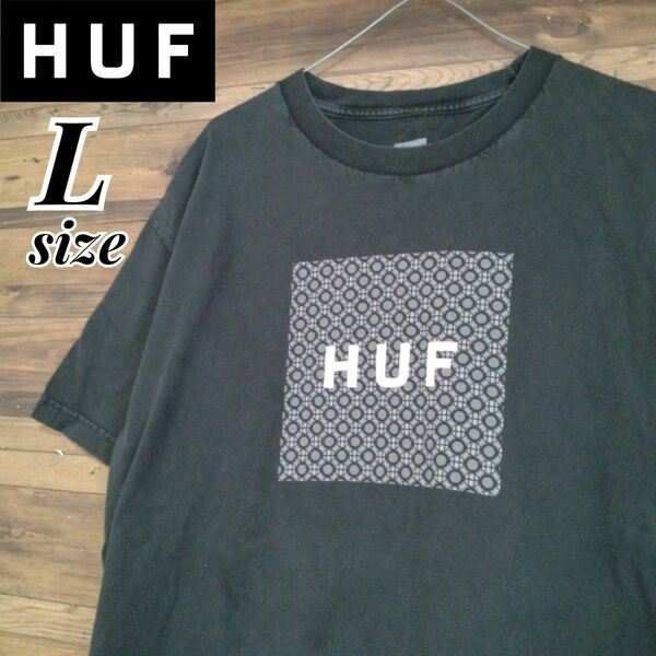 HUF ハフ　センターボックスロゴ デザインTシャツ ストリート　スケーター