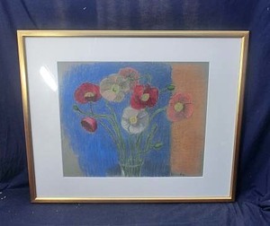 492466 Pastel painting by Ban Shindo Poppy (painter) Still life/flowers, Painting, Oil painting, Still life