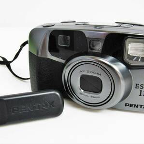 ペンタックス PENTAX ESPIO 115 ブラック フィルムカメラ AF ZOOM 38mm-115mm リモコン付 8082334 動作未確認品 ジャンク品 kdの画像1