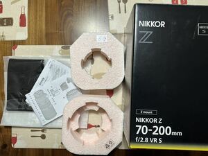 Nikon Nikkor Z 70-200mm 2.8 VR S Zマウント　元箱　マニュアル　レンズケース　保証書、レンズなし