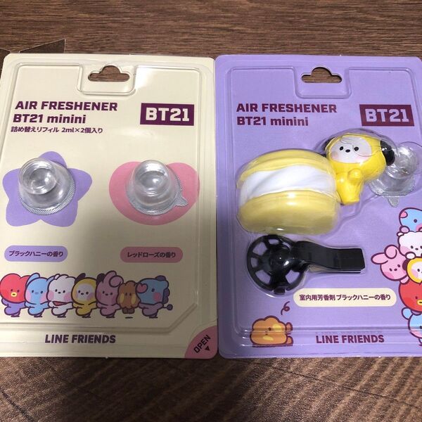 BT21 minini エアーフレッシュナー 芳香剤 CHIMMY ジミン JIMIN 詰め替えリフィル セット