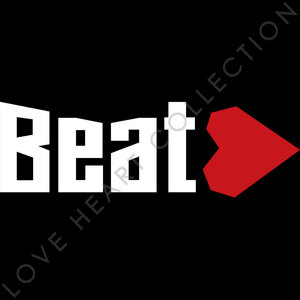 Beat ハートステッカー ホワイト 1枚 LOVE HEART COLLECTION ホンダ ビート PP1 ステッカー デカール 切文字 切り文字 新品未使用 送料無料