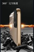 ダブルロック レッド iPhone 12 Pro ケース アルミ合金 レンズ保護一体 両面ガラスケース_画像4