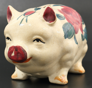 [.] antique war front export for .. savings box MADE IN JAPAN made in Japan pig pig Showa era the first period pigi- Bank ornament doll kewpie doll Asian Taisho period 