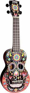 MAHALO ソプラノ UKULELE アートシリーズ スカル MA1 SK ブラック(中古品)　(shin