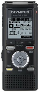【中古品】OLYMPUS ICレコーダー VoiceTrek 8GB リニアPCM対応 MicroSD対応 BLK ブラ　(shin