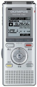 【中古品】OLYMPUS ICレコーダー VoiceTrek 2GB MicroSD対応 MP3/WMA SLV シルバー V-　(shin