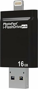 PhotoFast Lightningコネクタ搭載USBフラッシュメモリー「i-FlashDrive EVO」16GB IFDEVO16GB(中古品)　(shin