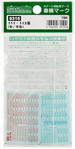 グリーンマックス Nゲージ 6315 車両マーク 朱・青/111・113系(中古品)　(shin