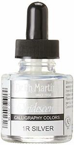Dr. Ph. Martin's Iridescent Calligraphy Color, 1.0 oz, Iridescent Silv(未使用品)　(shin