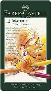 ファーバーカステル ポリクロモス色鉛筆 12色 缶入110012 [日本正規品](未使用品)　(shin