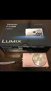 【中古 良品】 Panasonic デジタルカメラ ルミックス スイートピンク DMC-FX66-P　(shin