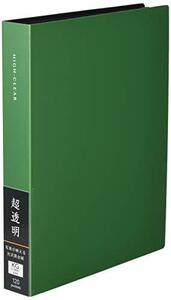 ナカバヤシ ファイル 超透明ポケットアルバム 黒台紙 KG判 120枚 グリーン CTDP-KG-120-G(中古 未使用品)　(shin