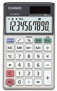【新品】 カシオ パーソナル電卓 時間・税計算 手帳タイプ 10桁 SL-930GT-N　(shin