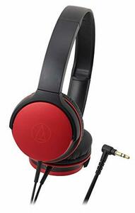 audio-technica SoundReality ポータブルオンイヤーヘッドホン メタリックレッド ATH-AR1 RD(中古品)　(shin